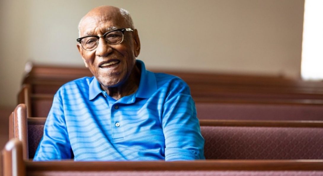 Timuel Black activist and historian, seen here at Roberts Temple Church in 2019