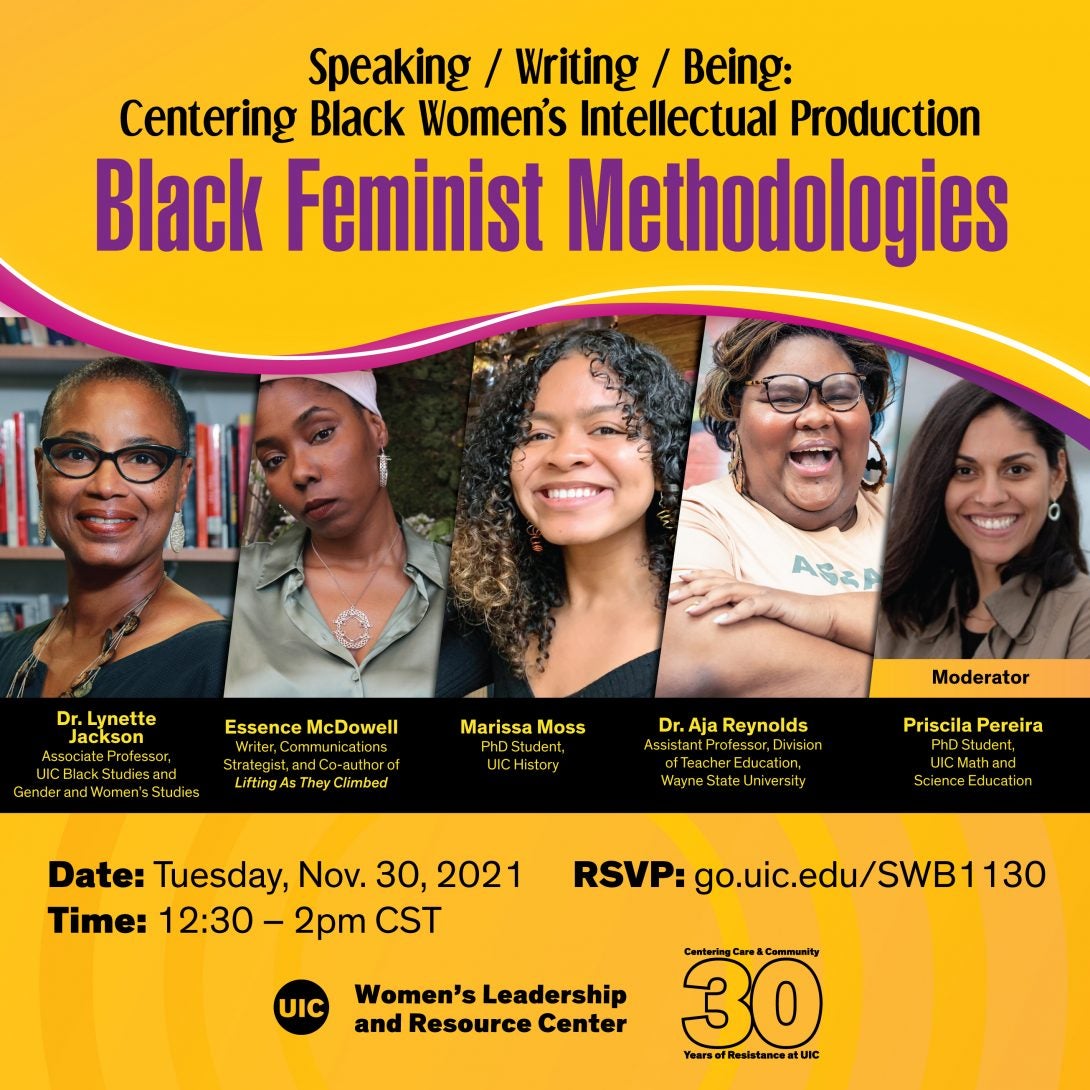 Speaking/Writing/Being: Black Feminist Methodologies | Black Studies ...