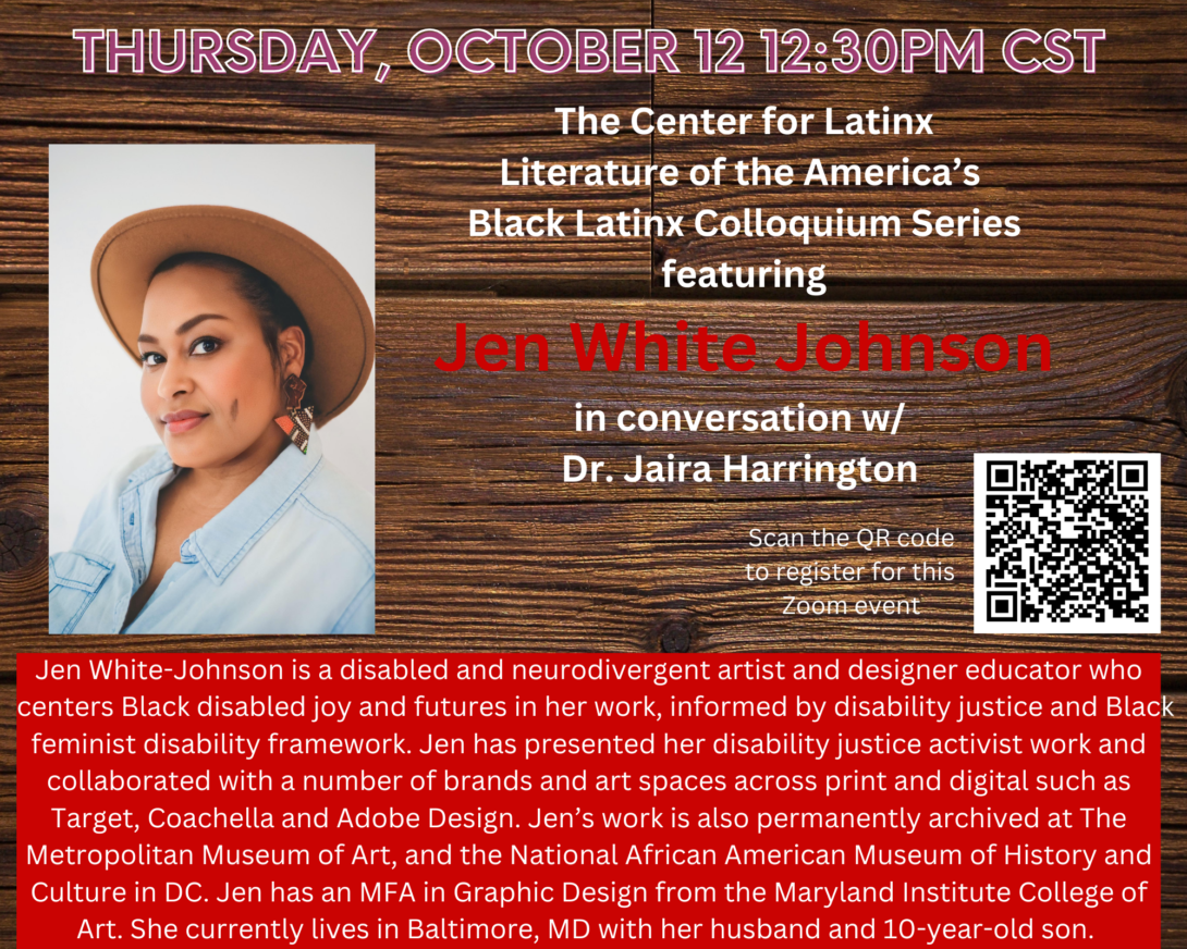 Event Flyer. title of event series in large font at the top of the page. Text with details of the event at the middle of the date against a dark brown wood background. woman wearing hat. qr code.